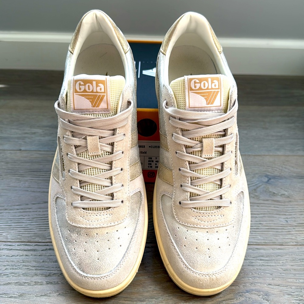 Anthropologie Gola Hawk Shimmer Off White / Silver / Gold Size US 9 (Eur 40) - Picture 9 of 14